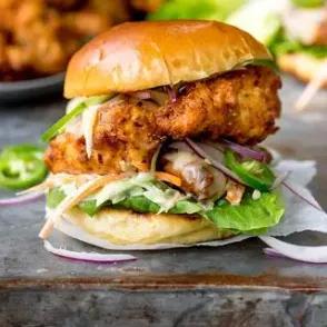 Double Fried Chicken Burger