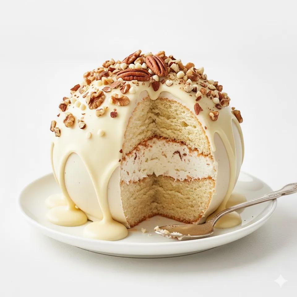 Cake Bomb au Chocolat blanc et Noix