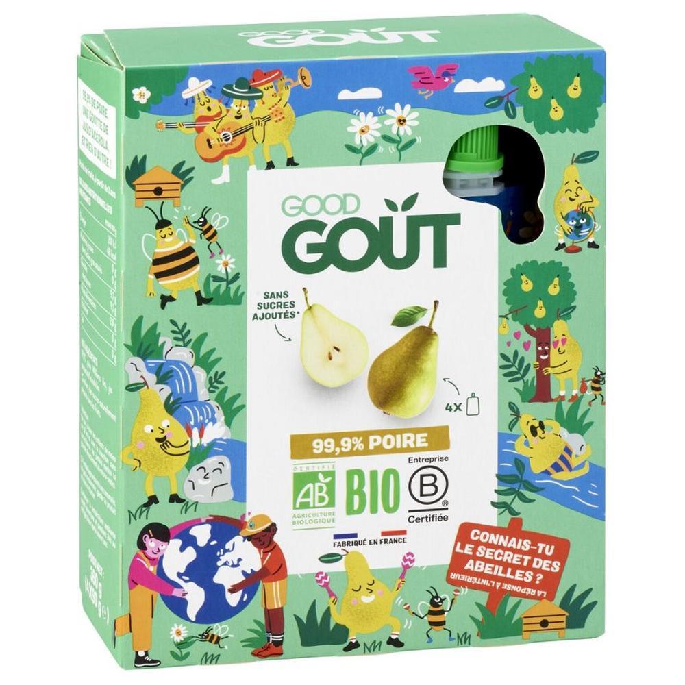 Gourdes Poire Good Goût Bio 4 unités 90g