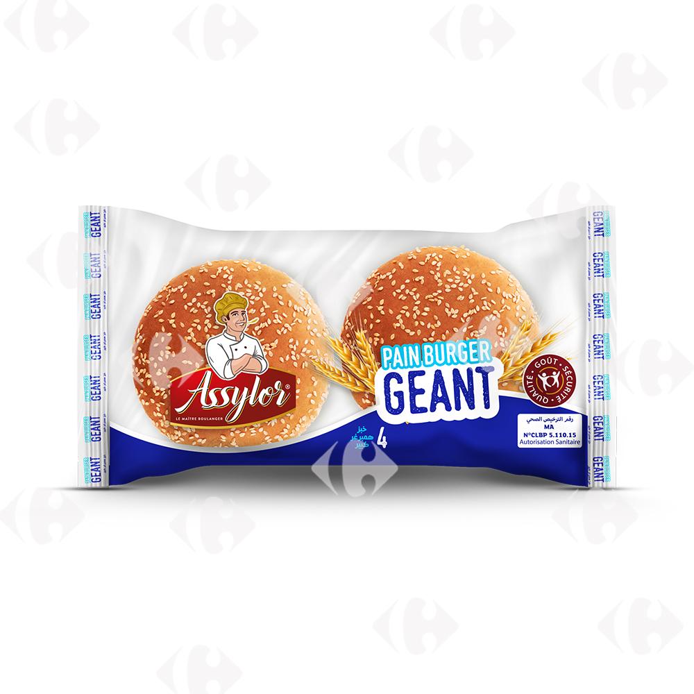 Pain Hamburger Géant Assylor 4 unités