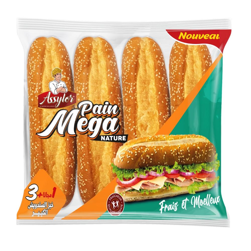 Pain Mega Sandwich Assylor 3 pièces 315g