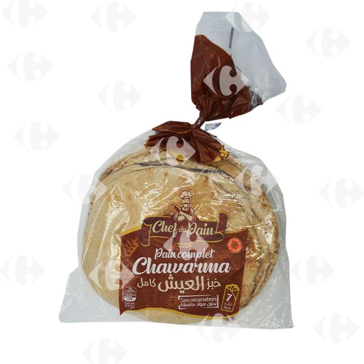 Pain Chawarma Complet Chef du Pain 7 pièces 273g.