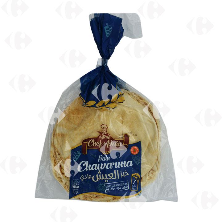 Pain Chawarma Nature Chef du Pain 7 pièces 273g.