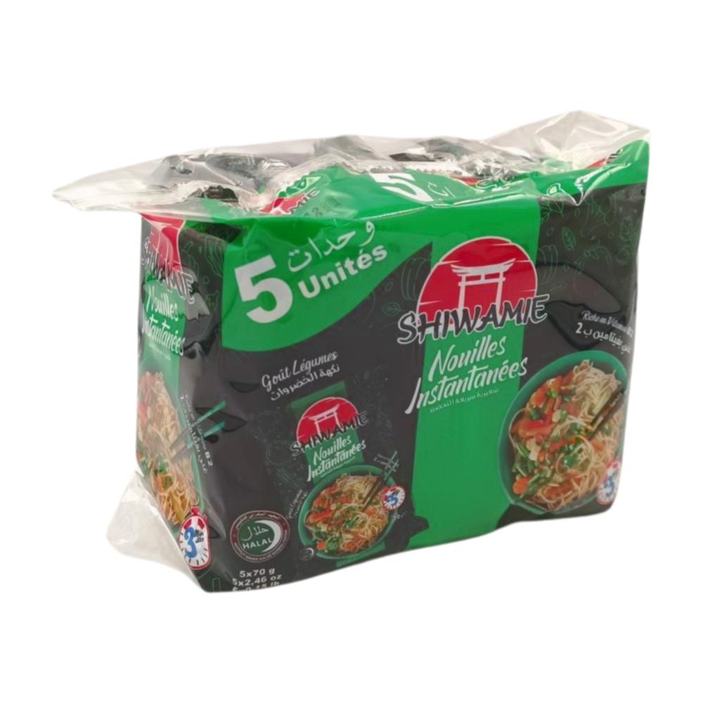 Nouilles Instantanées Légumes Shiwamie 5x70g.