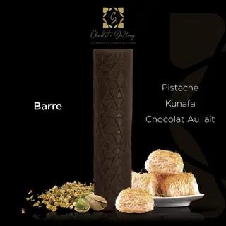 Barre ”pistache, Kunafa” Chocolat Au Lait