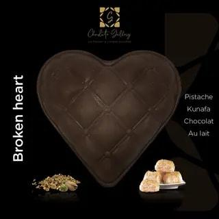 Cœur "pistache, Kunafa" Chocolat Au Lait (broken Heart)