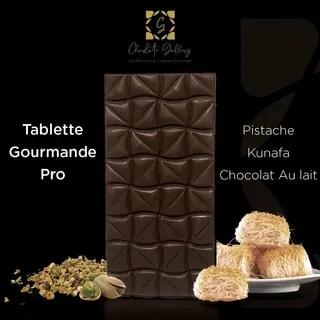 Tablette Pro "pistache, Kunafa" Chocolat Au Lait
