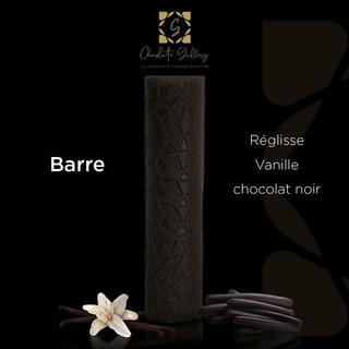 Barre chocolat noir réglisse vanille