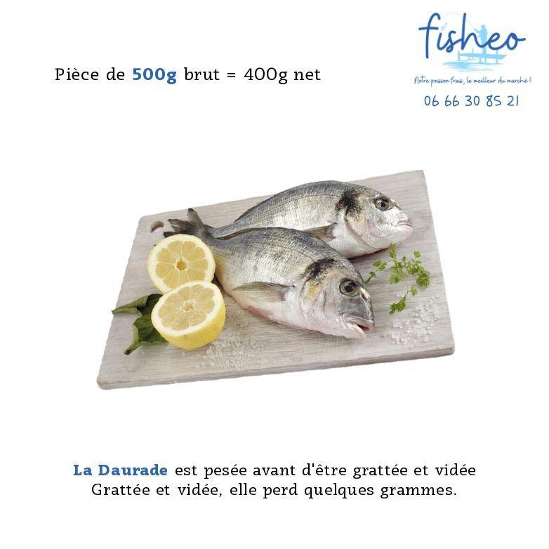 Daurade grattée et vidée (500g)