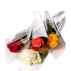 10 fleurs individuelles avec emballage