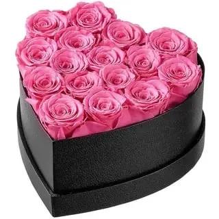 Box Coeur Roses Pink