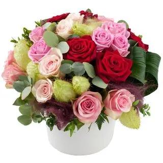 Boite Blanche Roses Mixte