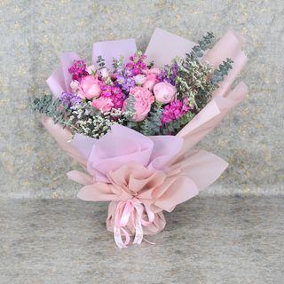 Bouquet Mixte Avec Vase