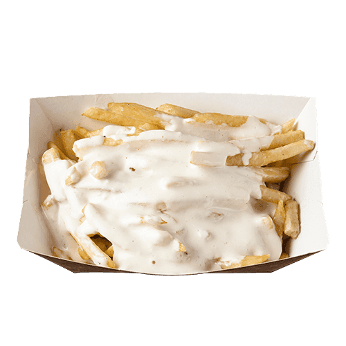 French Fries with Gruyère Sauce