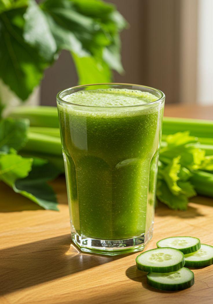 Smoothie Concombre-Céleri-Pomme Verte