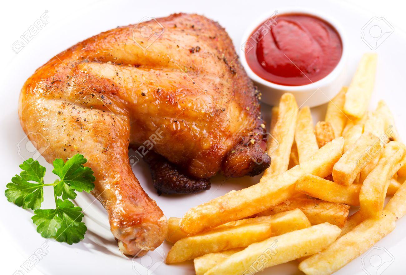 French Fries + 1/4 Chicken