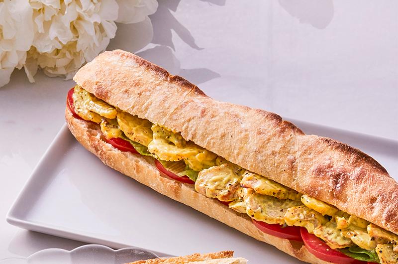 Chicken, Salad, and Cheese Sandwich