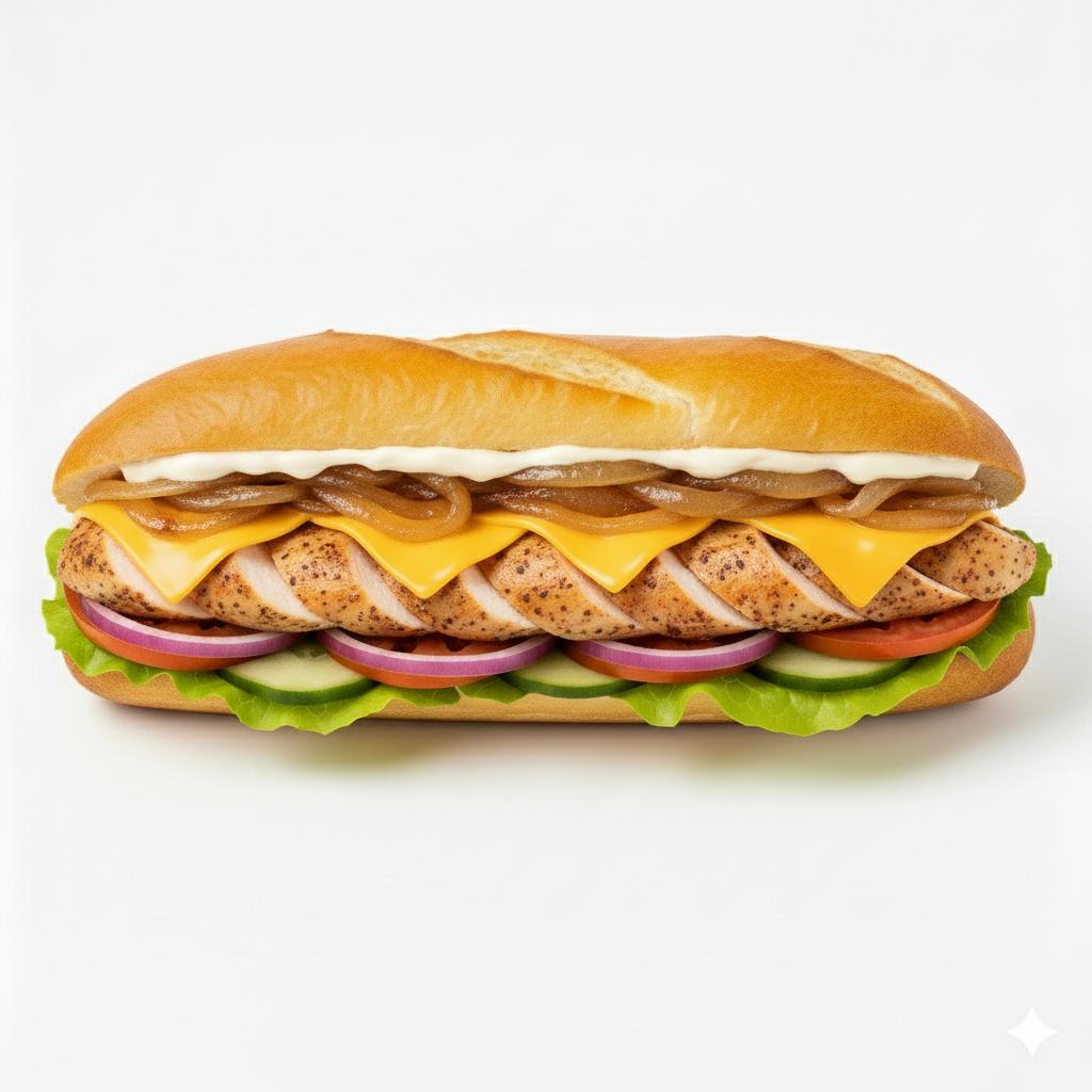 Chicken, Fries, and Cheese Sandwich