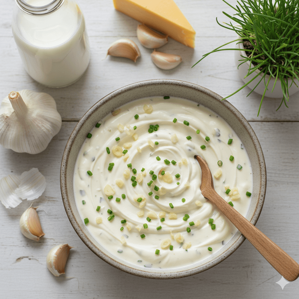 Large garlic cream (tomato)