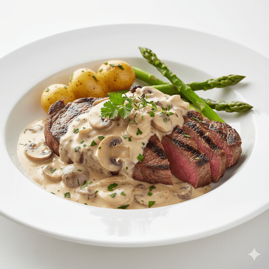 Veal Fillet with Cream Sauce