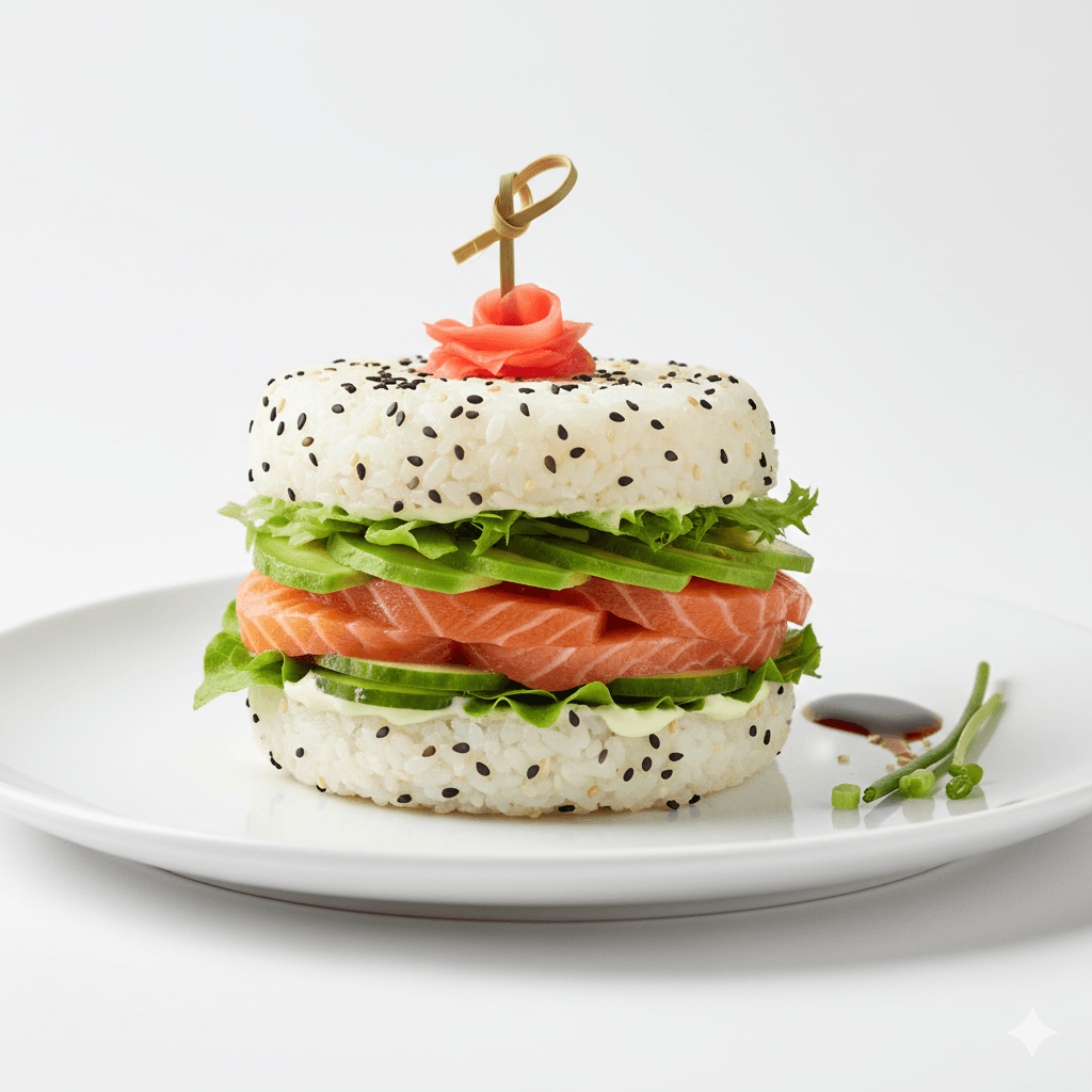 Salmon and Avocado Burger