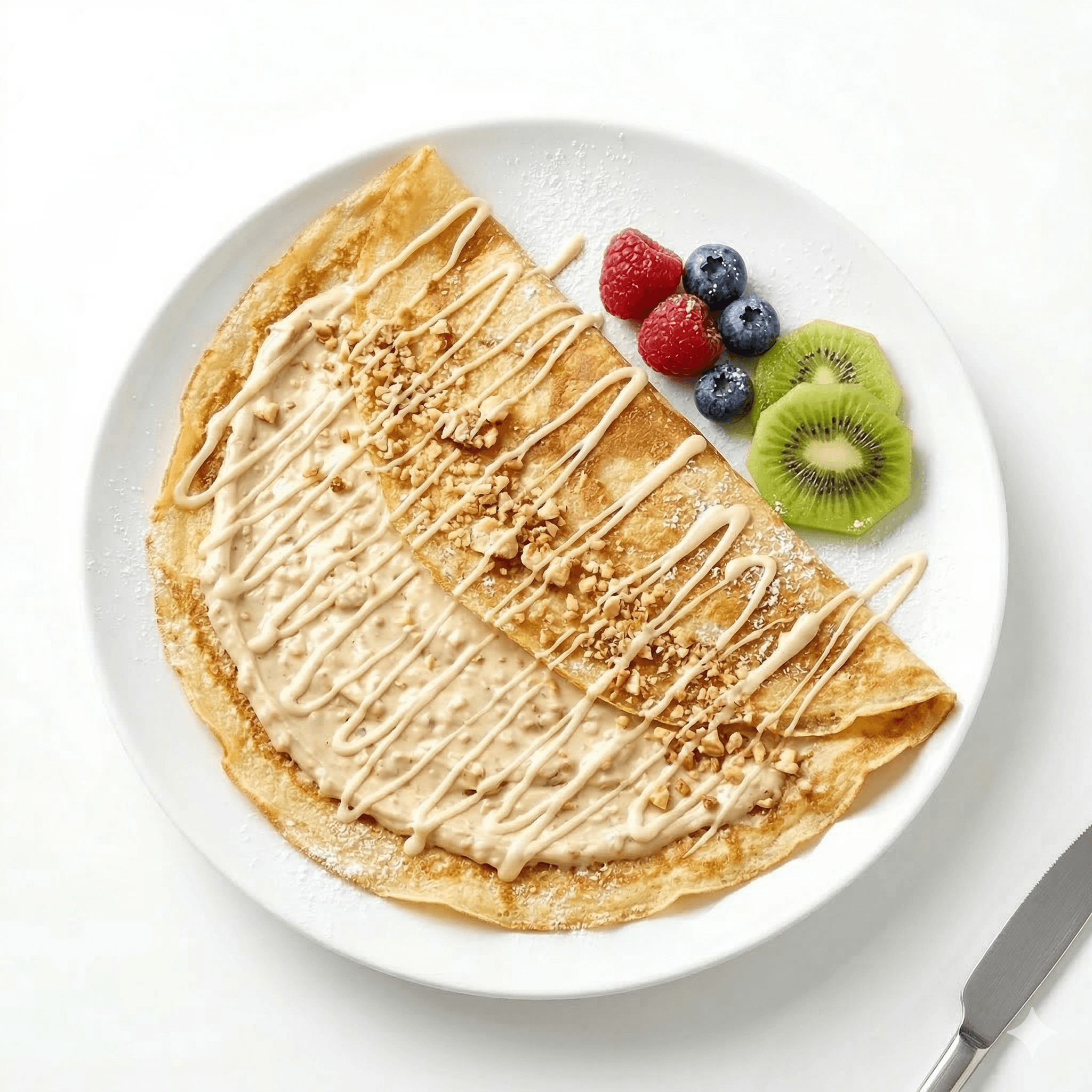 Crêpe el Mordjene Blanc et 3 Fruits