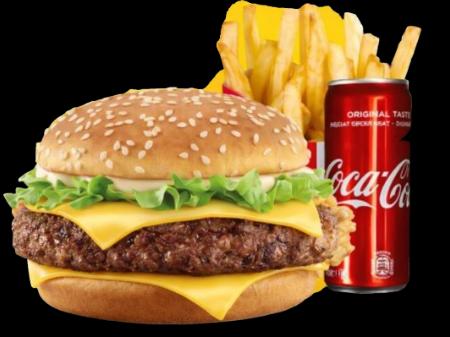 Menu Burger Viande (Frites + Boisson)
