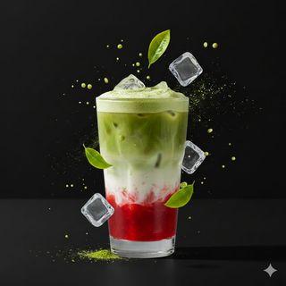 Iced Strawberry Matcha Latte