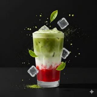 Iced Strawberry Matcha Latte