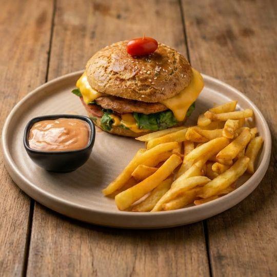 Burger de poulet XL (blé complet)