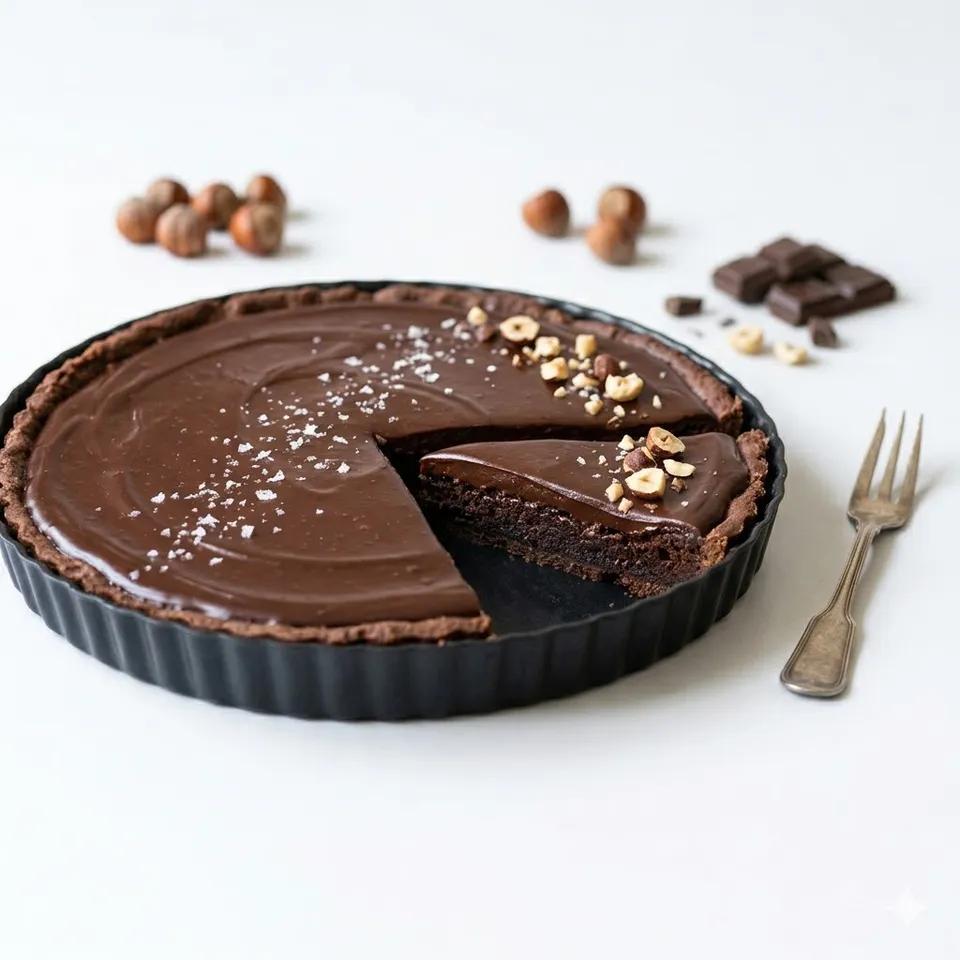 Chocolate brownie tart