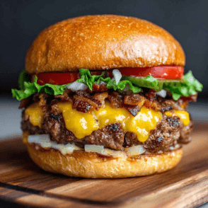 Chicken Burger cheese frites