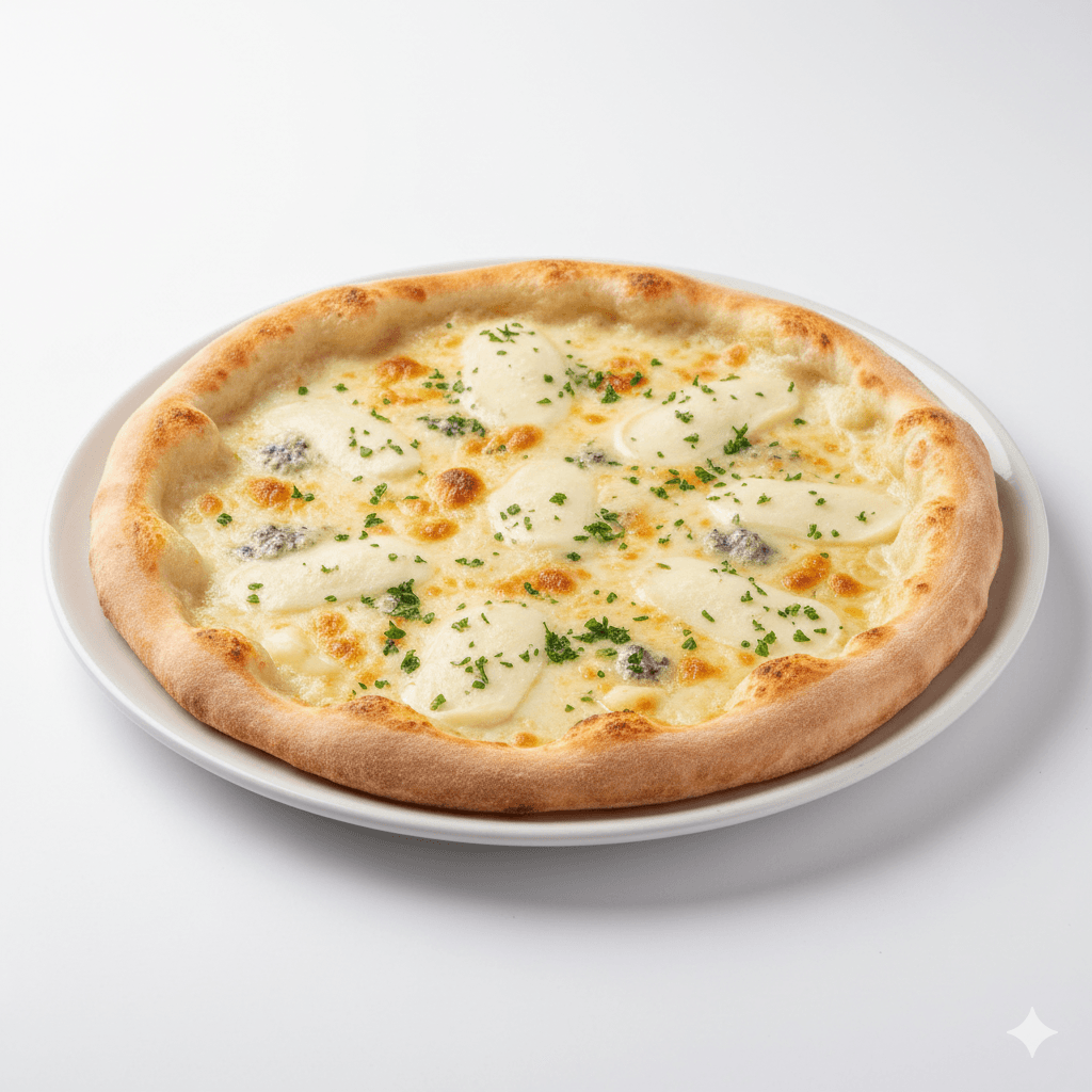 Pizza 4 Fromages au Feu de Bois