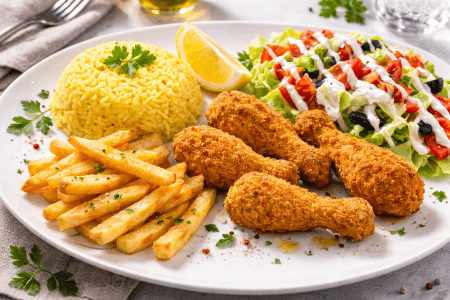 Plat Pilons de poulet crousty Pané