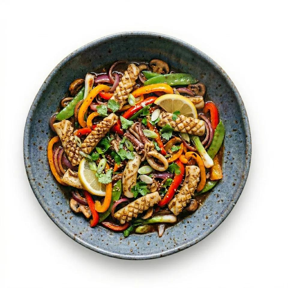 Squid with cumin