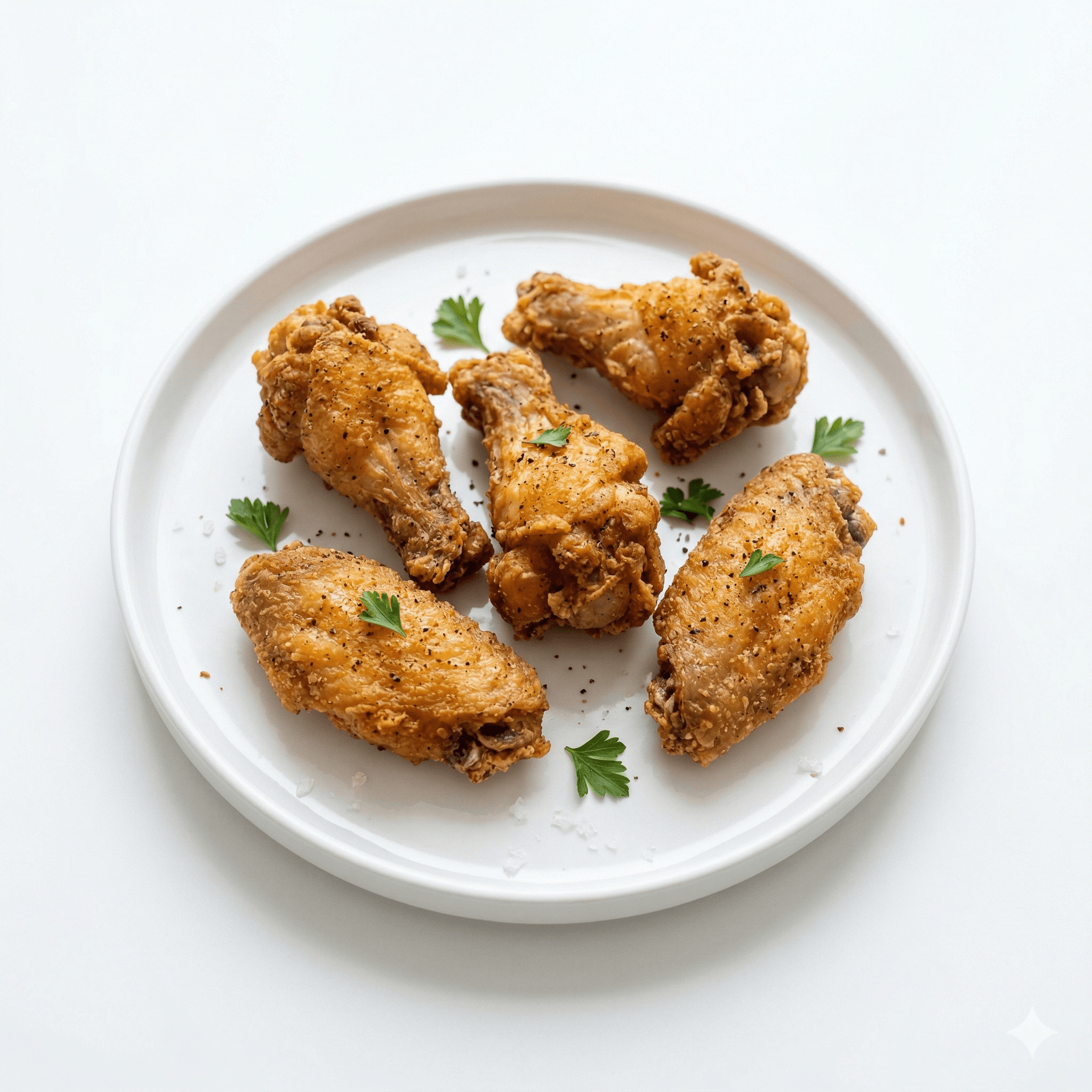 Five fried chicken wings