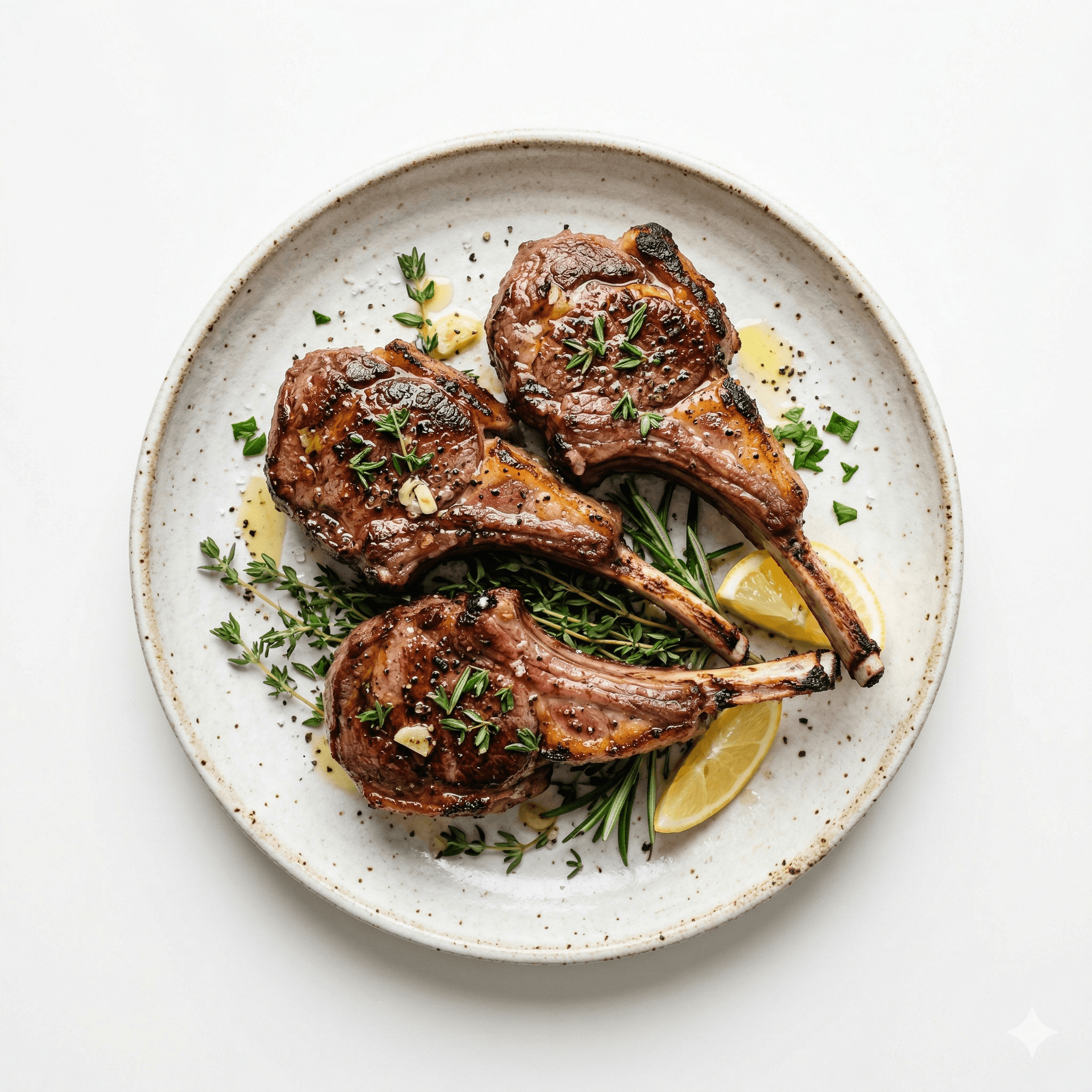 Pan-fried lamb chops
