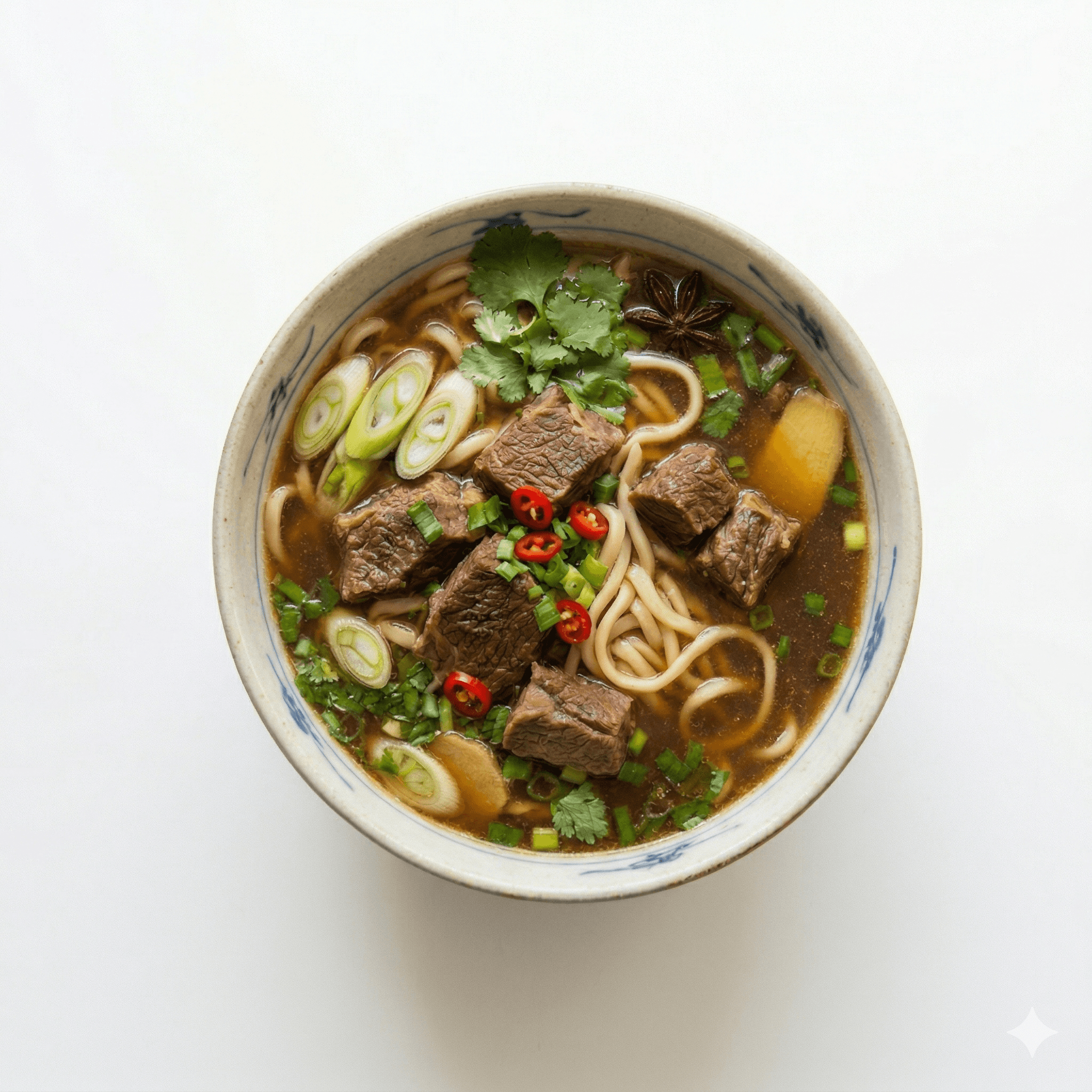 Beef soup with Chinese bread
