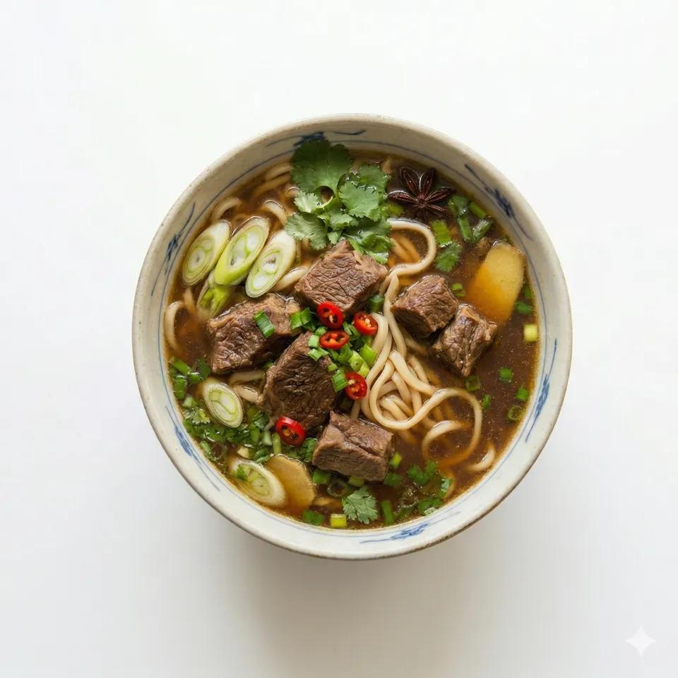 Beef soup with Chinese bread