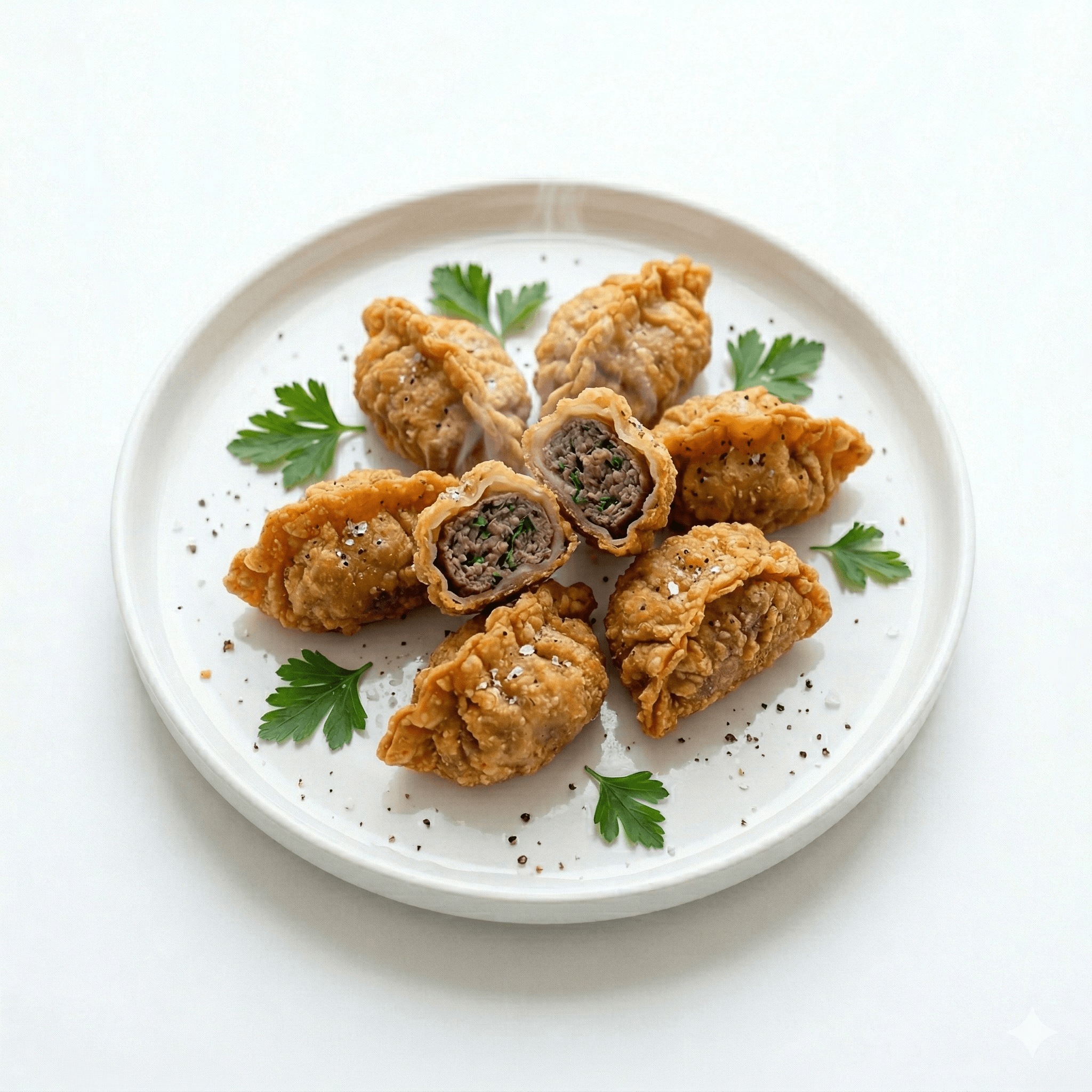 Eight beef dumplings