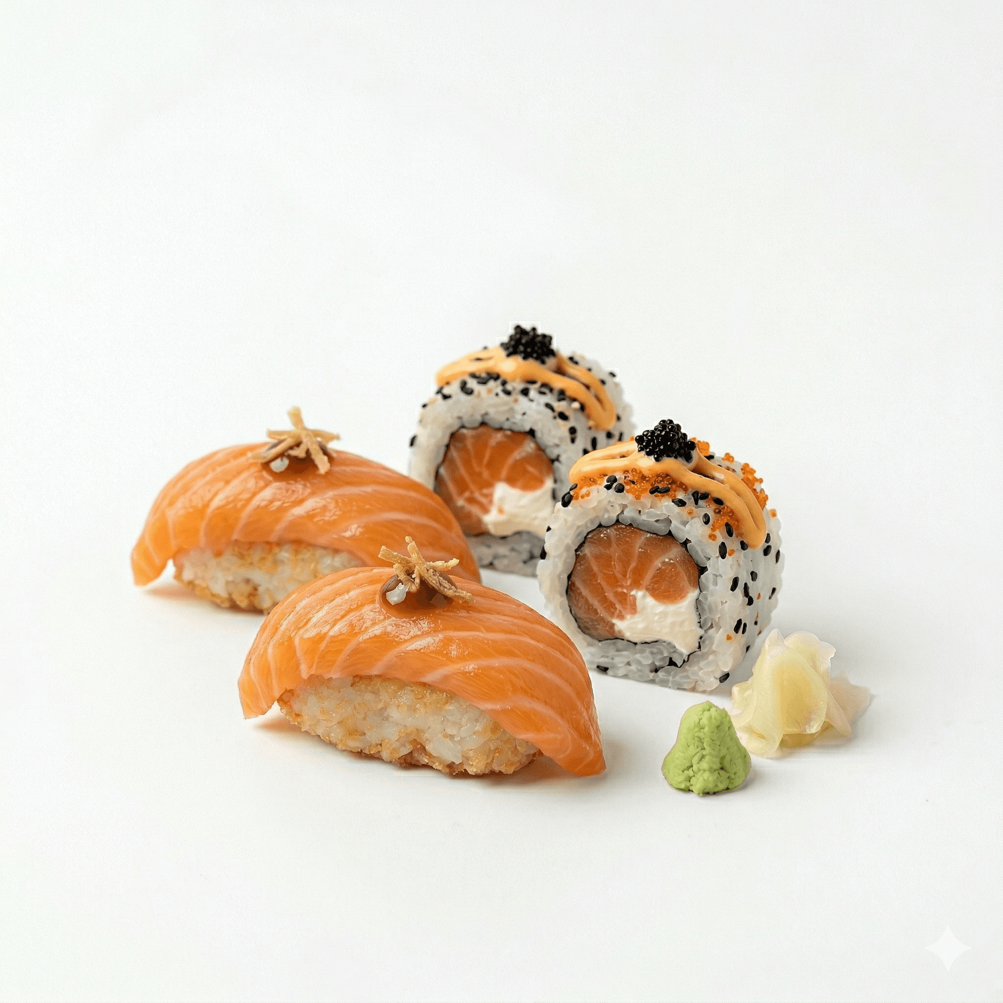 Salmon sushi (inverted)