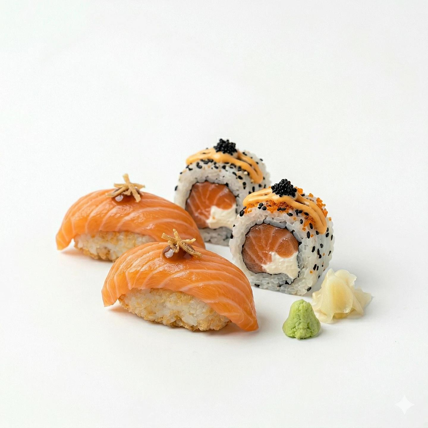 Salmon sushi (inverted)