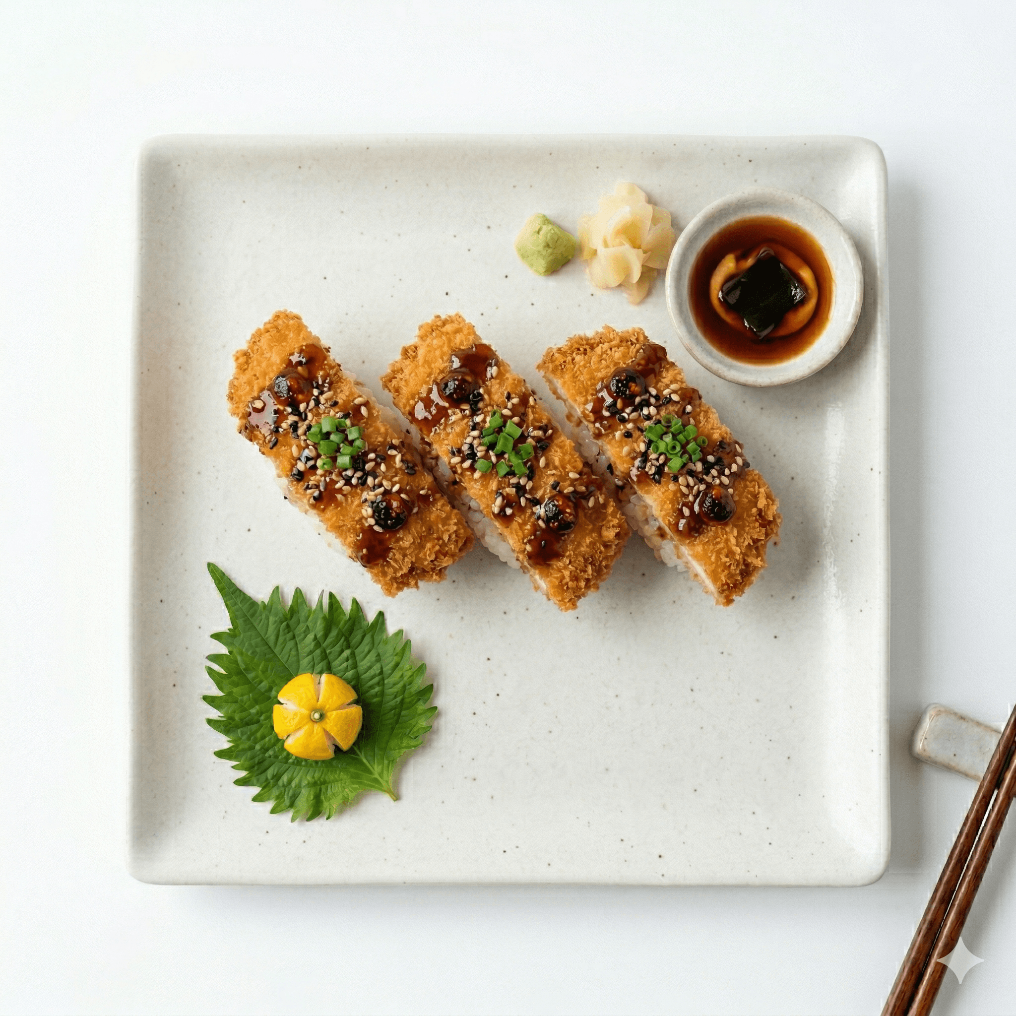Fried chicken sushi