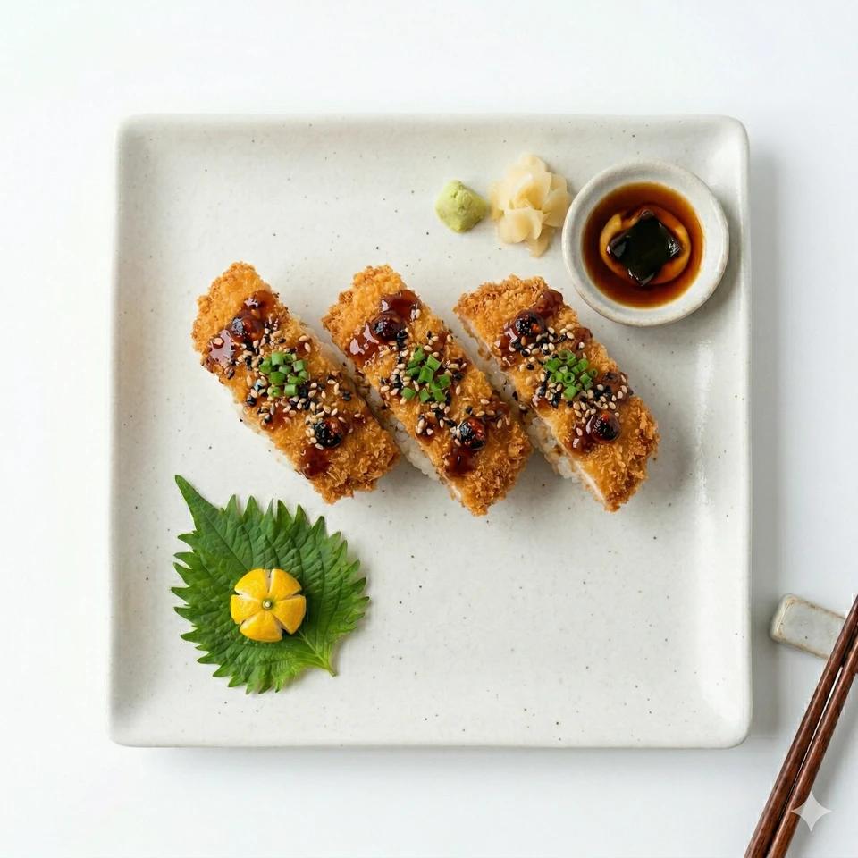 Fried chicken sushi