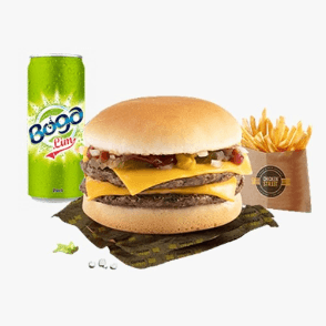 Menu Burger double cheese