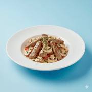 Émincé de bœuf poivron champignons