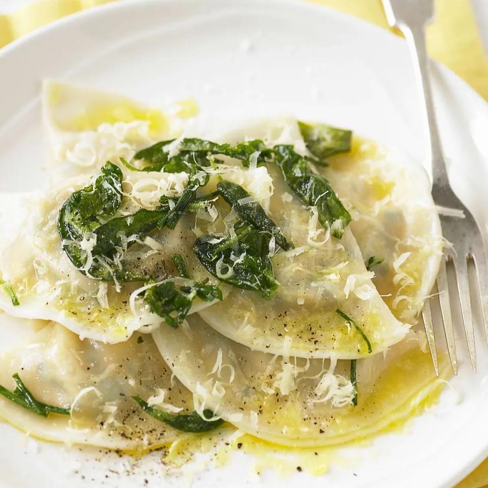 Pâte Raviolis Aux Épinards & Saumon