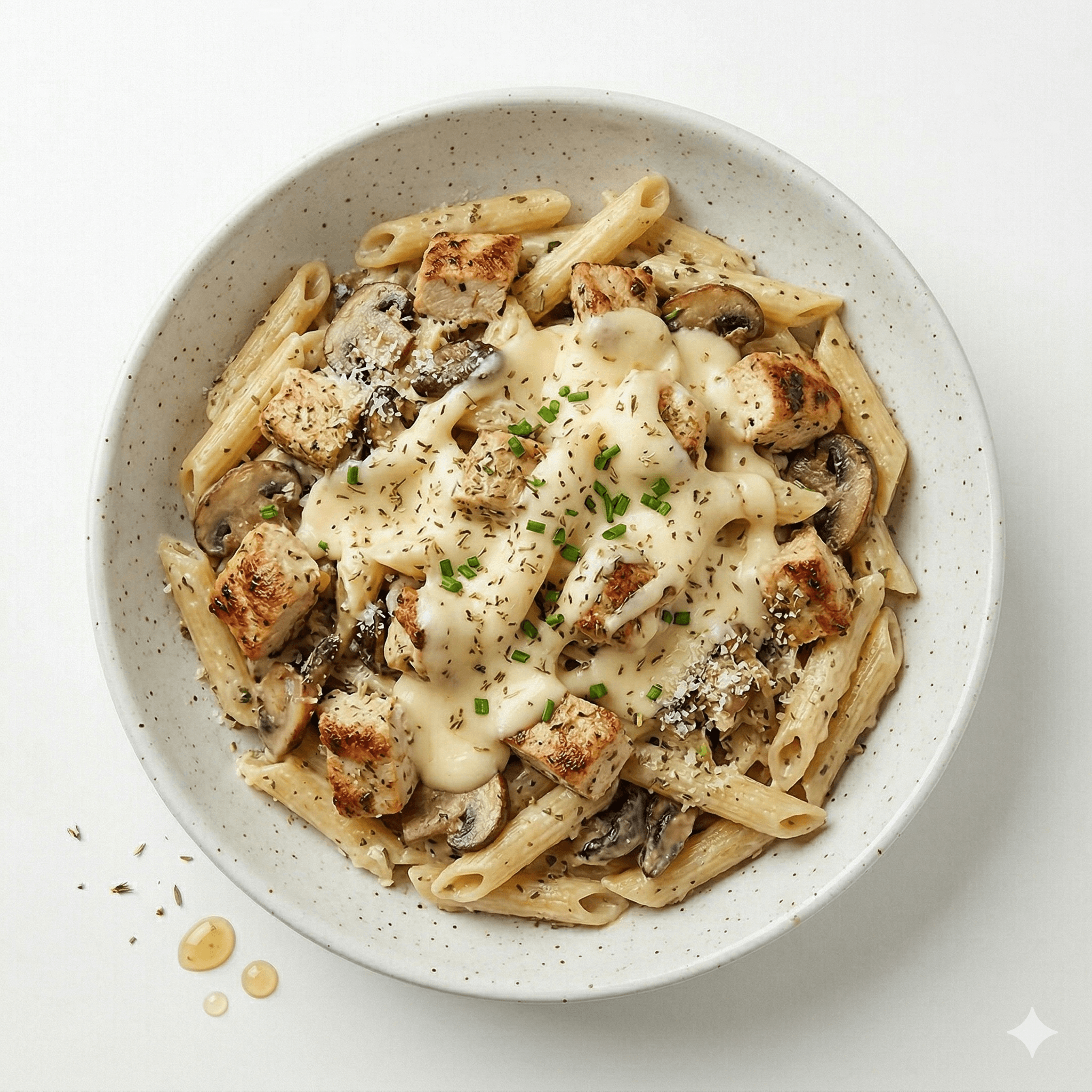 Penne Poulet et Champignons