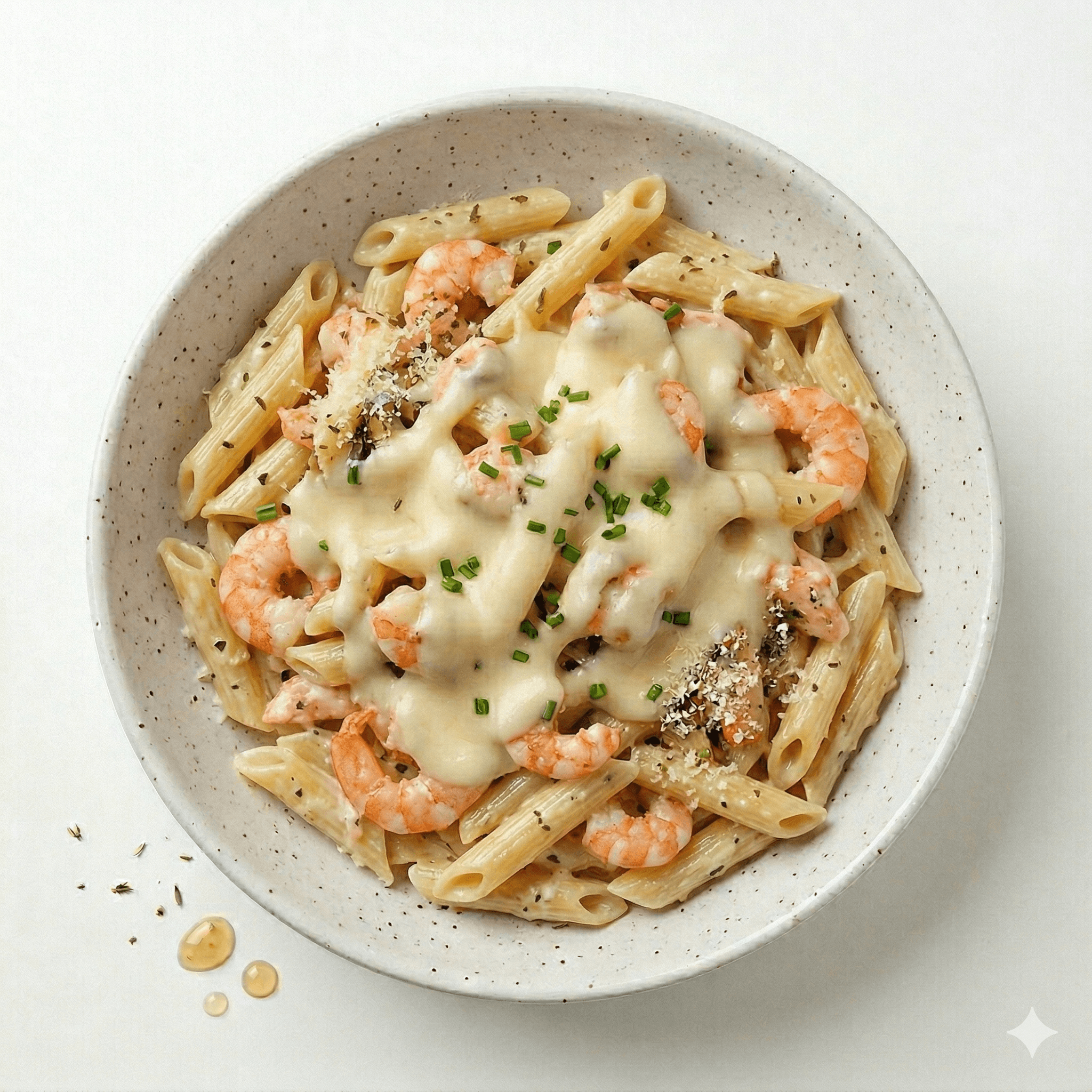 Penne aux Crevettes