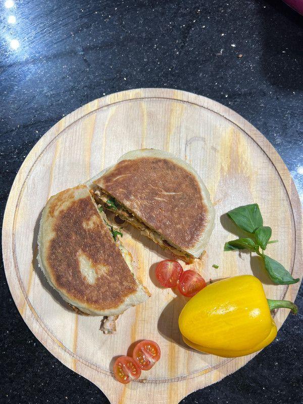 Chapati Escalope & Mozzarella